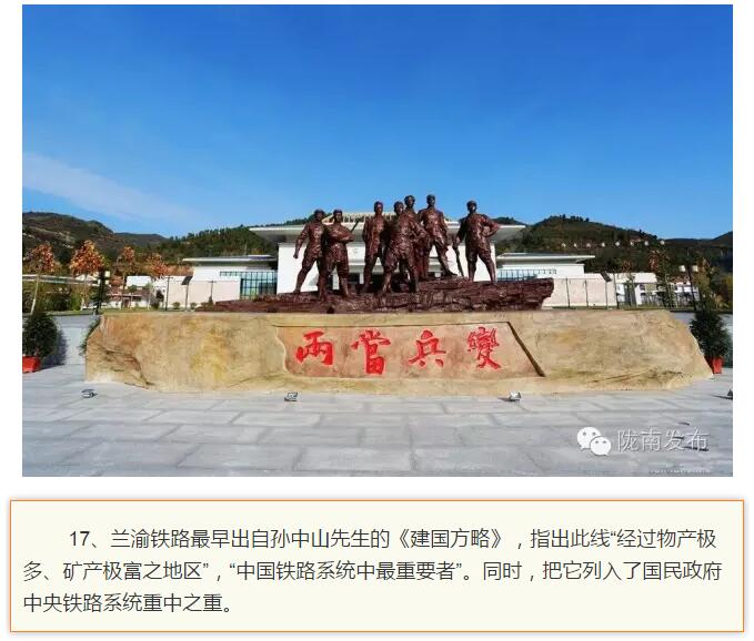 蘭渝鐵路最早由孫中山先生提出？在隴南，你不知道的事兒還有……