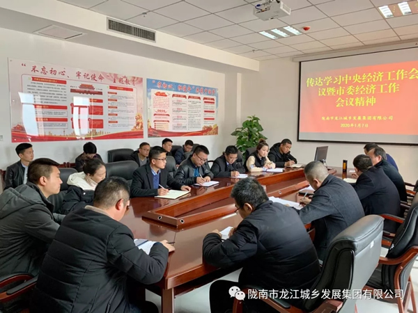 市龍江集團傳達學習市委四屆十次全會暨市委經濟工作會議精神